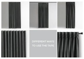 Szara aksamitna zasłona częściowo zaciemniająca (dimout) 140x270 cm – Restilo