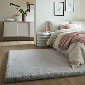 Jasnoszara syntetyczna skóra 160x230 cm Ivy Luxury Fur – Flair Rugs