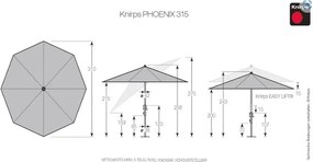 Knirps PHOENIX 315 cm piaskowa
