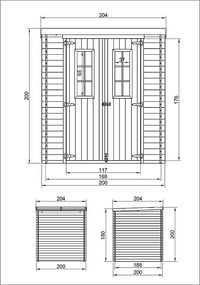 Drewniany domek ogrodowy - 3,53 m² - M309C