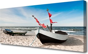 Fotoobraz na płótnie Łódź na Spokojnym Brzegu