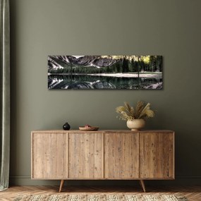 Obraz jeziora w górach (170x50 cm)