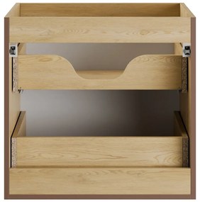 Szafka pod umywalkę NORDIC CREMONA 2S 60cm dąb cremona z umywalką nablatową WIKI COMAD