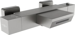 Mexen Cube termostatyczna bateria wannowa, gun gray szczotkowany - 77360-66
