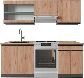 Aneks kuchenny złoty dąb power/antracyt 200x60x81.6 r-line