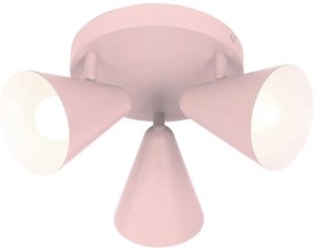 Jasnoróżowa lampa sufitowa z metalowym kloszem 34x34 cm Amor – Candellux Lighting