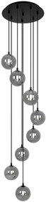 Lampa z wiszącymi kloszami długa grafitowa C7-A93
