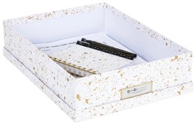 Pudełko w biało-złotym kolorze Bigso Box of Sweden Oskar