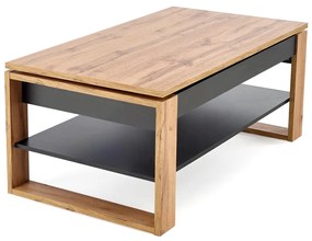 Rozkładany ławostół podnoszony blat dąb artisan/biała 120/65-92/50-72 BETTY