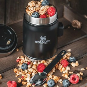 STANLEY Termos obiadowy 400 ml z łyżką/widelcem, czarny matowy