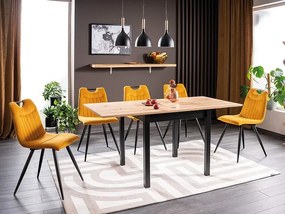 Stół rozkładany FLIP 80(160)x80 dąb artisan/czarny SIGNAL