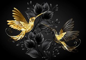 Fototapeta - Złote Kolibry (196x136 cm)