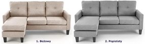 Sofa beżowa wypoczynkowa z podnóżkiem A0-N41