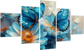 Obraz - Niebieskie motyle (125x70 cm)