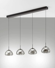Lampa wisząca Lucille Fumé 28 W LED CCT 2700 K-4000 K, konstrukcja z metalu i szkła borokrzemianowego, płynnie ściemnialna - 87 x 6 x 200 cm