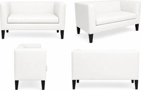 Sofa Monaco : Kolor nogi - Venge, Kolor tkaniny - EKO-SKÓRA - 10D, Typ tkaniny - Eko-skóra , Wysokość nogi - 15 cm