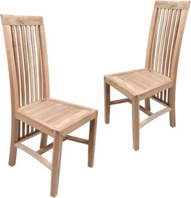Krzesła ogrodowe teakowe Divero BOLERO 2 szt. składane