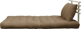 Sofa rozkładana z brązowym obiciem Karup Design Shin Sano Natural/Mocca