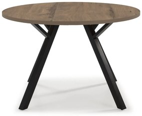 Okrągły stół w dekorze orzecha ø 120 cm Beni – Marckeric