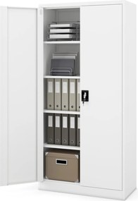 Szafa biurowa Jan dwudrzwiowa 90x40x185 cm biała