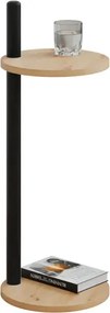 Minimalistyczny stolik pomocniczy dąb artisan + czarny  F8-A06