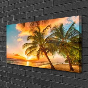 Fotoobraz na płótnie Rajskie Wybrzeże z Palmami