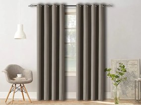 Zasłona OXFORD 140x270 cm, szarobrązowa Zawieszanie: Taśma z wiązaniami