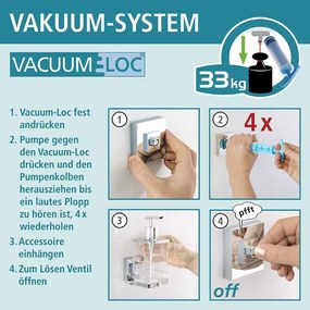 Uchwyt na papier toaletowy z przyssawką Wenko Vacuum-Loc Quadrio, do 33 kg