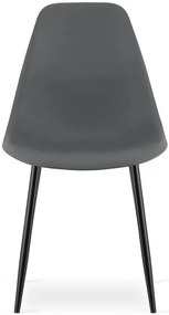 Ciemnoszare krzesło plastikowe do jadalni W6-G89