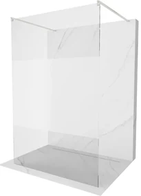 Mexen Kioto ścianka prysznicowa wolnostojąca 100 x 200 cm, transparent/szron 8 mm, nikiel szczotkowany - 800-100-002-97-35