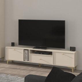 Szafka RTV TORINO - Beżowy / Wysokość 48.5 cm / 180 cm / 1 szuflada