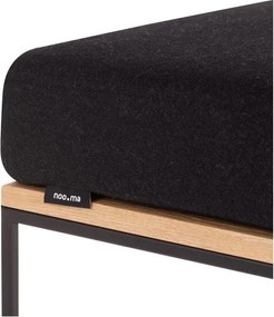 Czarny tapicerowany stołek Feo – noo.ma