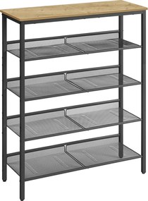 Szafka na buty z metalowymi półkami dąb artisan - Alaniso