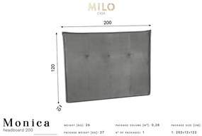 Ciemnozielony zagłówek 200x120 cm Monica – Milo Casa