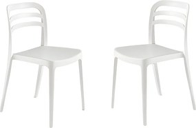 Zestaw 4 białych krzeseł do jadalni „Guapa” z polipropylenu cm 50x51 82h