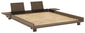Brązowe łóżko dwuosobowe z litego drewna sosnowego ze stelażem 160x200 cm Social – Karup Design