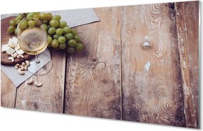 Szklany Panel Przekąski i Czerwone Wino