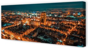 Zdjęcie na płótnie Nocna Panorama Gdańskich Kościołów