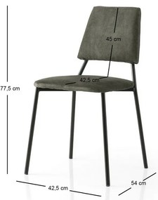 Zestaw krzeseł do jadalni Lima Anthracite andBlack, 2 szt.