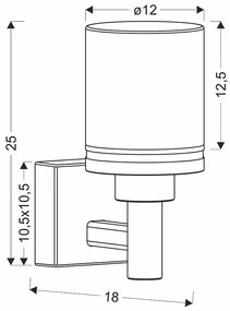 Nowoczesny loftowy kinkiet zewnętrzny - 6X D174 L2-F52
