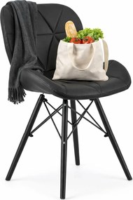 Czarne krzesło kuchenne S8-C20