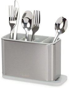 Metalowy ociekacz na sztućce w kolorze srebra Surface – Joseph Joseph