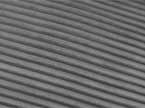 Ciemnoszara sztruksowa rozkładana sofa do spania 220 cm Hugo – Bobochic Paris