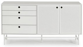 Biała komoda Teulat Punto, szer. 150 cm