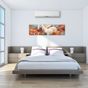 Obraz - Malowanie konia (170x50 cm)