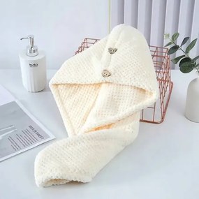 Turban na włosy HAIRNEST z mikrofibry, beżowy