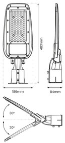 Lampa Uliczna Alley 100W 4000K 230V, pojedyncza, zewnętrzna