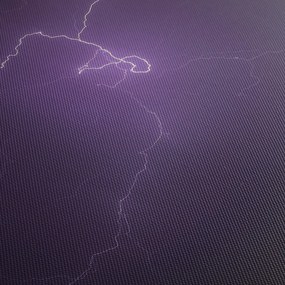 Obraz błyskawicy na niebie (z zegarem) (90x30 cm)