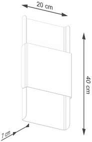 Biały nowoczesny geometryczny kinkiet - 4X A616 G6-F28