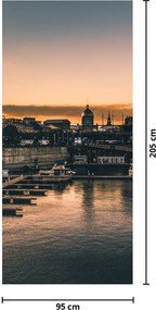 Fototapeta na drzwi - Miasto portowe (95x205cm)